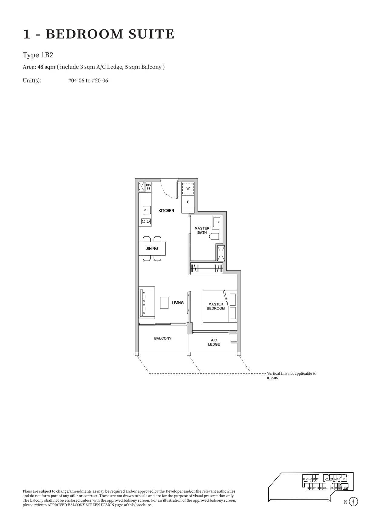 TMW Maxwell 1 Bedroom Floor Plan 3