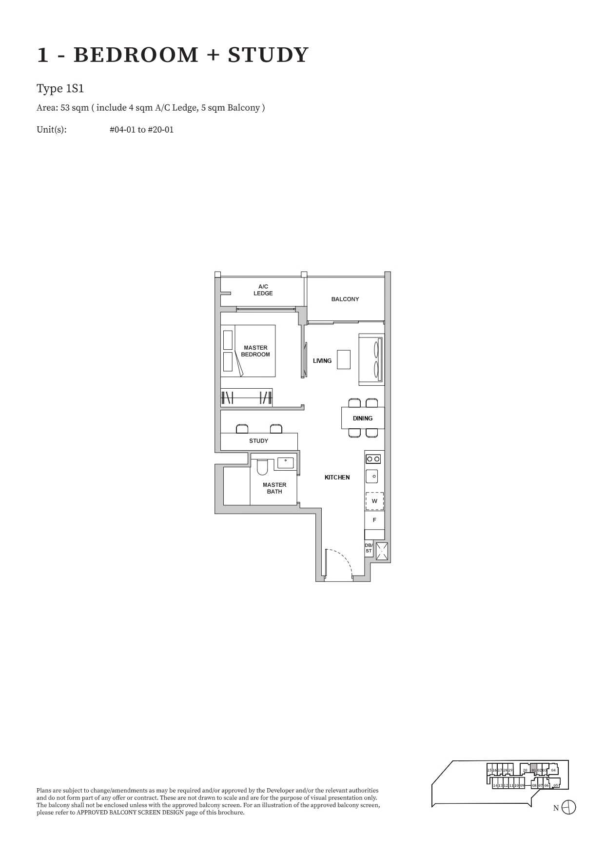 TMW Maxwell 1 Bedroom Floor Plan 4