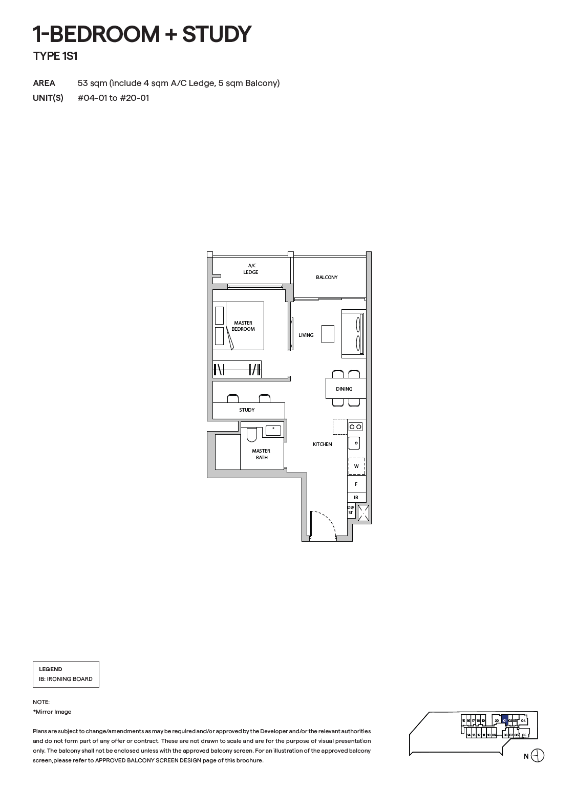 TMW Maxwell 1 Bedroom Floor Plan 16